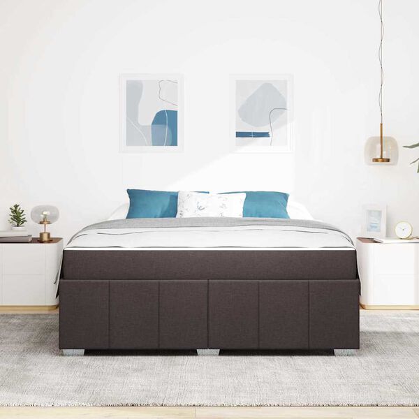 vidaXL &Aacute;gykeret matracmal S&ouml;t&eacute;t Barna 180 x 200 cm sz&ouml;vet