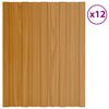 vidaXL Tetőpanel 12 pcs Term&eacute;szetes 60 x 45 cm Horganyzott ac&eacute;l
