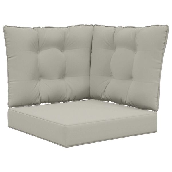 vidaXL K&uuml;lt&eacute;ri kanap&eacute; p&aacute;rna 3 pcs Sz&uuml;rke Poli&eacute;szter