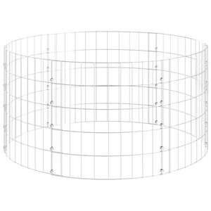 vidaXL k&ouml;r alak&uacute; horganyzott ac&eacute;l gabion oszlop &Oslash;100 x 50 cm