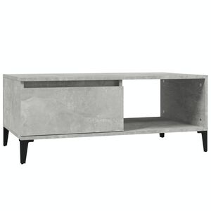 vidaXL betonsz&uuml;rke szerelt fa doh&aacute;nyz&oacute;asztal 90x50x36,5 cm