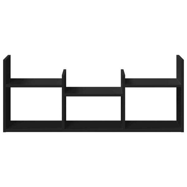 vidaXL fekete szerelt fa faliszekrény 100 x 18 x 40 cm