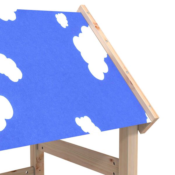 vidaXL J&aacute;t&eacute;k Torny Barna 52,5 x 110,5 x 215 cm T&ouml;m&ouml;r fenyőfa