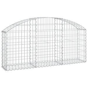 vidaXL &iacute;ves horganyzott vas gabion kos&aacute;r 150x30x60/80 cm