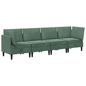 vidaXL Nappali b&uacute;tor szett p&aacute;rn&aacute;val 4 pcs Tengeri Z&ouml;ld B&aacute;rsony
