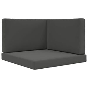 vidaXL K&uuml;lt&eacute;ri kanap&eacute; p&aacute;rna 3 pcs Antracit Poli&eacute;szter