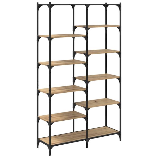 vidaXL K&ouml;nyvespolc k&eacute;zműves t&ouml;lgy 100 x 32 x 170 cm Faanyag