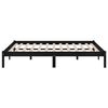 vidaXL Double fekete t&ouml;m&ouml;r fa &aacute;gykeret 135 x 190 cm
