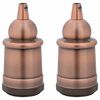 vidaXL 2 db v&ouml;r&ouml;s bronz l&aacute;mpatart&oacute;k E27