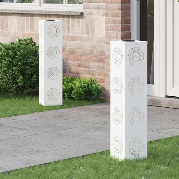 vidaXL Napelemmel műk&ouml;dő LED &ouml;sv&eacute;ny vil&aacute;g&iacute;t&aacute;s 2 pcs Feh&eacute;r