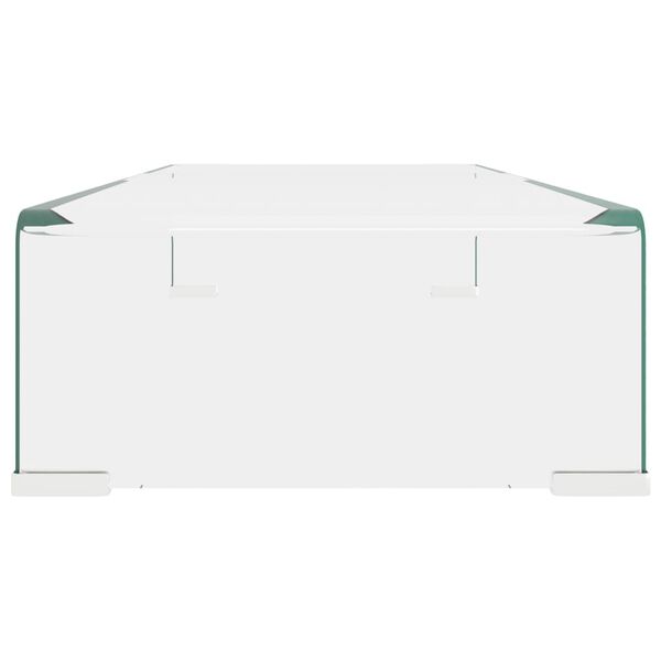 vidaXL Átlátszó üveg TV/monitor állvány 70x30x13 cm