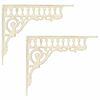 vidaXL Fal polc tart&oacute;k 2 db Antik feh&eacute;r 27.5 x 23 x 4 cm Ac&eacute;l