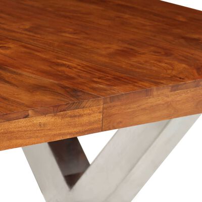 vidaXL tömör fa étkezőasztal paliszander felülettel 180 x 90 x 76 cm