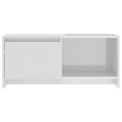 vidaXL magasfényű fehér forgácslap TV-szekrény 90 x 35 x 40 cm