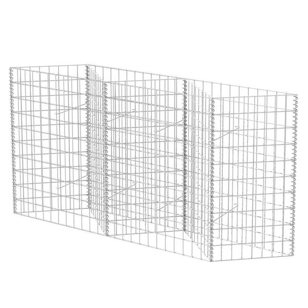 vidaXL horganyzott ac&eacute;l gabion kos&aacute;r 120 x 30 x 100 cm