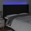 vidaXL fekete sz&ouml;vet LED-es fejt&aacute;mla 203x16x118/128 cm