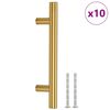 vidaXL 10 db aranysz&iacute;nű rozsdamentes ac&eacute;l szekr&eacute;nyfoganty&uacute; 96 mm