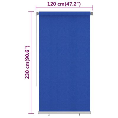 vidaXL kék kültéri HDPE roló 120 x 230 cm