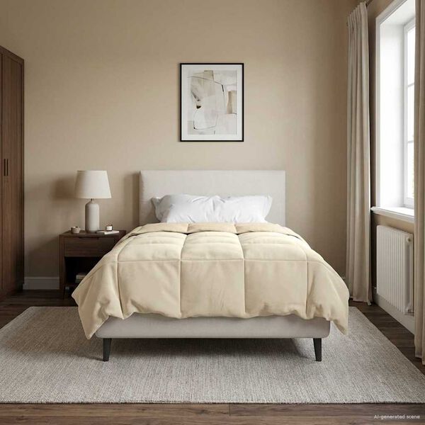 vidaXL Ny&aacute;ri Takarm&aacute;ny S&ouml;v&eacute;nyes Kr&eacute;m 135 x 200 cm Mikrosz&aacute;l