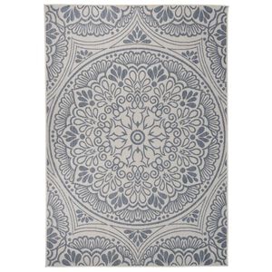 vidaXL k&eacute;k mint&aacute;s lapos sz&ouml;v&eacute;sű k&uuml;lt&eacute;ri szőnyeg 160 x 230 cm