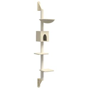 vidaXL kr&eacute;msz&iacute;nű falra szerelhető kapar&oacute;fa 187 cm