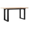 vidaXL t&ouml;m&ouml;r fenyőfa &eacute;s ac&eacute;l O-v&aacute;z&uacute; doh&aacute;nyz&oacute;asztal 100x50x45,5 cm