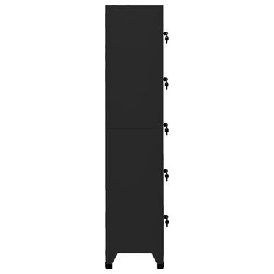 vidaXL fekete acél zárható szekrény 38 x 40 x 180 cm