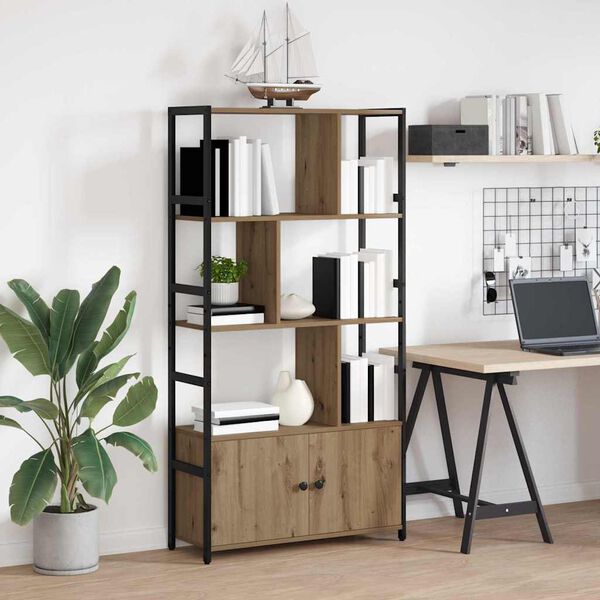 vidaXL K&ouml;nyvespolc Artisan t&ouml;lgy 80 x 30 x 155,5 cm Faanyag