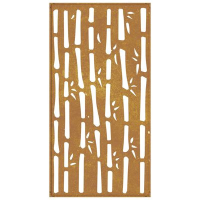 vidaXL bambuszmintás corten acél kerti faldísz 105 x 55 cm