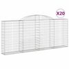 vidaXL 20 db &iacute;ves horganyzott vas gabion kos&aacute;r 300x30x120/140 cm