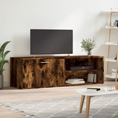 vidaXL füstös tölgyszínű szerelt fa TV-szekrény 120x34x37 cm