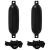 vidaXL Haj&oacute; 2 db &Oslash; 16 x 58 cm Fekete PVC