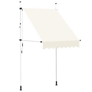 vidaXL k&eacute;zzel feltekerhető napellenző kr&eacute;m, 150 cm
