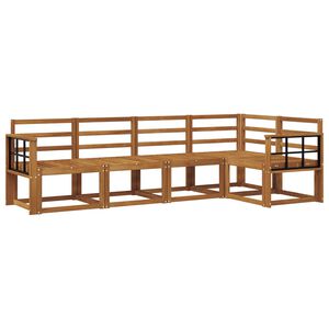 vidaXL K&uuml;lt&eacute;ri kanap&eacute; szett 5 pcs Term&eacute;szetes