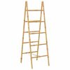 vidaXL dupla t&ouml;r&ouml;lk&ouml;zősz&aacute;r&iacute;t&oacute; l&eacute;tra 5 fokos bambusz 50x160 cm