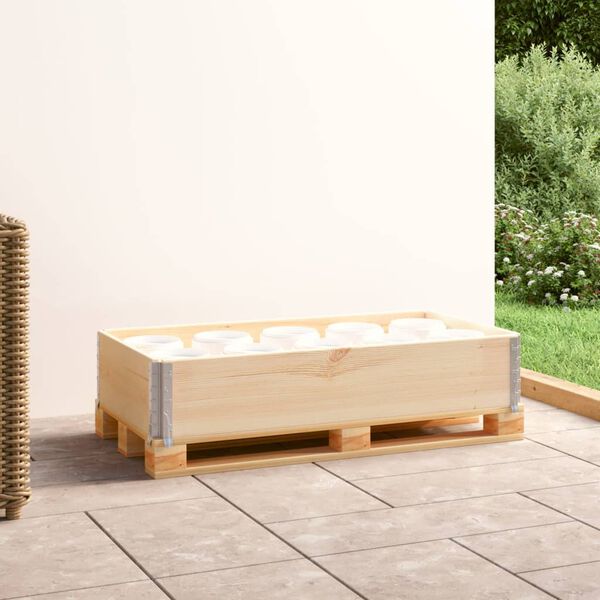 vidaXL t&ouml;m&ouml;r fenyőfa raklapmagas&iacute;t&oacute; 50 x 100 cm