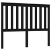 vidaXL fekete t&ouml;m&ouml;r fenyőfa &aacute;gyfejt&aacute;mla 126 x 6 x 101 cm
