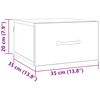 vidaXL &Eacute;jjeliszekr&eacute;ny fi&oacute;kkal Fekete t&ouml;lgy 35 x 35 x 20 cm Faanyag