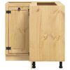 vidaXL Cabinet polcokkal SKI M&eacute;zes Barna 60 x 32 x 40 cm T&ouml;m&ouml;r fenyőfa