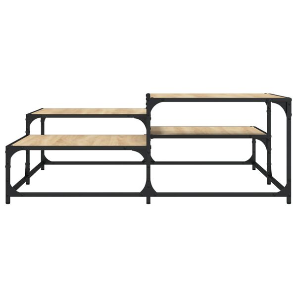 vidaXL sonoma tölgy színű szerelt fa dohányzóasztal 107 x 107 x 40 cm