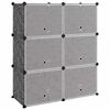 vidaXL fekete polipropil&eacute;n cipőtart&oacute; 84,5 x 31 x 93,5 cm