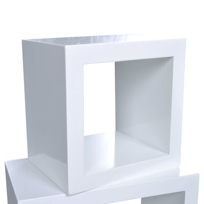 vidaXL 6 db fehér kocka alakú fali polc