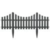 vidaXL 17 db antracitszürke PP gyepszegély 10 m