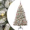 vidaXL Mű kar&aacute;csonyfa 180 cm 300 LED Meleg feh&eacute;r PVC &eacute;s Ac&eacute;l