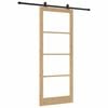 vidaXL Cs&uacute;sz&oacute; ajt&oacute; ORKDAL Term&eacute;szetes &eacute;s fekete 93 x 232 cm