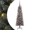 vidaXL Mű kar&aacute;csonyfa 150 LED-del Z&ouml;ld 120 cm PVC &eacute;s Műanyag &eacute;s Ac&eacute;l