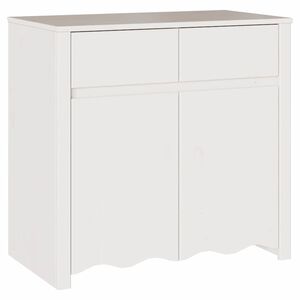 vidaXL Oldalszekr&eacute;ny Drammen Feh&eacute;r 79 x 43 x 75.5 cm T&ouml;m&ouml;r fenyőfa