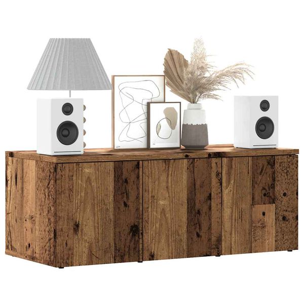 vidaXL TV szekr&eacute;ny R&eacute;gi fa 80x34x30 cm G&eacute;pelt fa