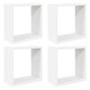 vidaXL 4 db feh&eacute;r fali kockapolc 30 x 15 x 30 cm