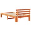 vidaXL Ágykeret fejtámlával Faggyú barna 90 x 190 cm Tömör fenyőfa